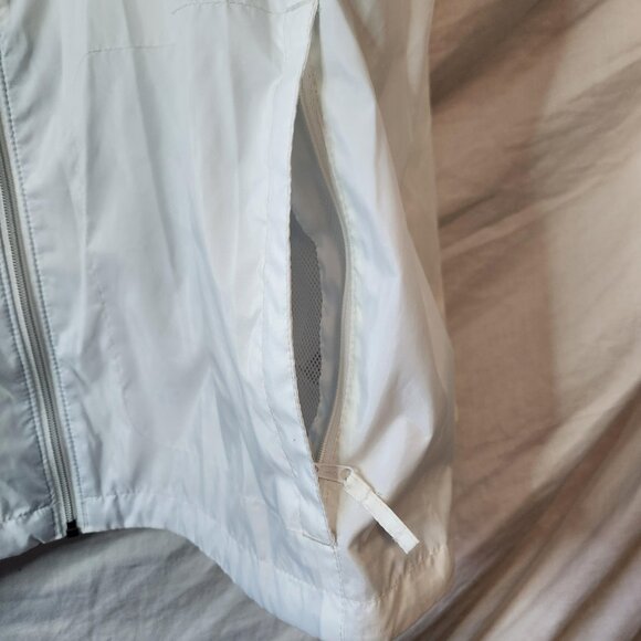 Columbia Men’s 3XL White Packable Rain Jacket Hidden Hood Adjustable Waist - Picture 11 of 11